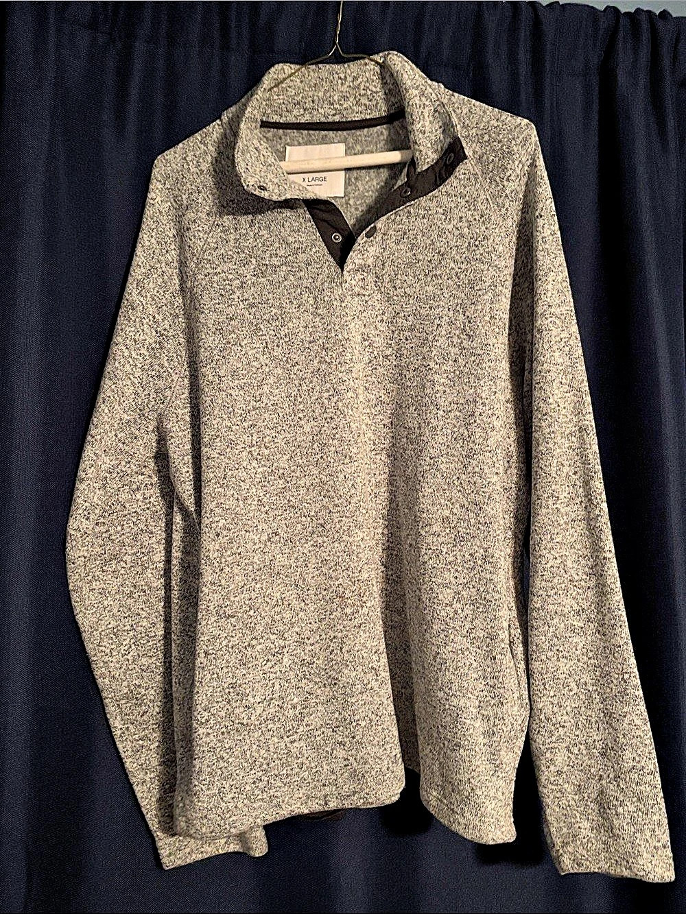 Sonoma Men's Quarter Zip Pullover in Gray Size XL Like New